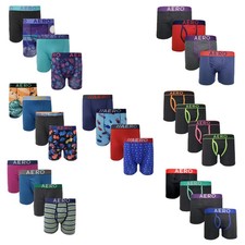 4 Pack Aeropostale Men Black SOFT STRETCH Boxer Briefs MEDIUM LARGE XLARGE 45