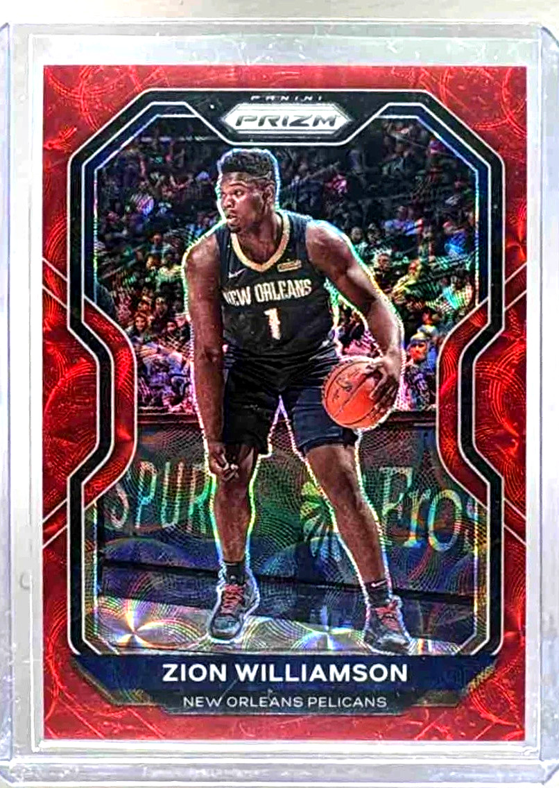Zion Williamson 2020 Panini Prizm #185 Choice Red /88 NO Pelicans