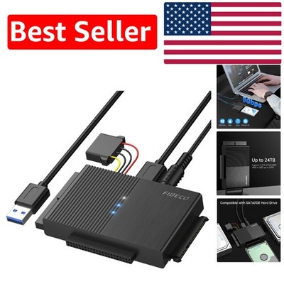Effortless Backup with USB 3.0 SATA/IDE Adapter - Supports Multiple Drives