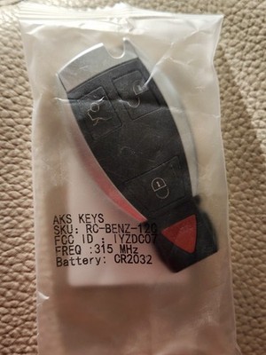 Mercedes Benz Key fob replacement/ AKS KEYS/ SKU: RC-BENZ-12C