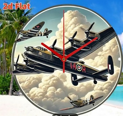 Das auf der Uhr abgebildete Zentralflugzeug ist ein britischer Avro Lancaster Bomber