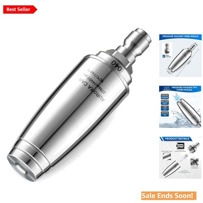 #ad Stainless Steel Turbo Pressure Washer Nozzle for Heavy Duty Cleaning 4000 PSI $36.95