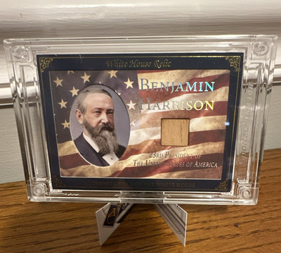 Benjamin Harrison White House Relic Card 23/24 w/ Display Case