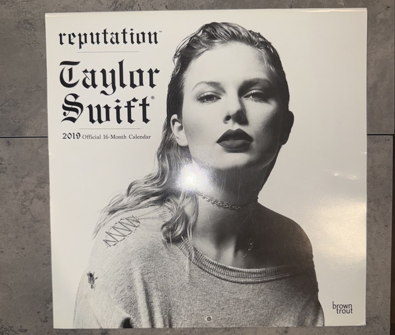 Taylor Swift 2019 Reputation Album Official 16 Month Calendar Great Condition