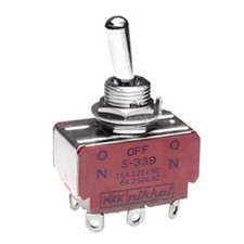 1Pc NKK SWITCHES OF AMERICA S339 Switch, Toggle,DPDT,ON-OFF-(ON),Non-Illum,