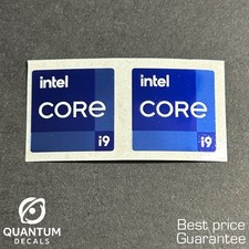 2x OEM Intel Core i9 Desktop / Laptop sticker label NEW 18mm x 18mm