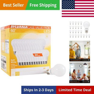 Sylvania LED A19 Light Bulb, 60W Equivalent, Efficient 8.5W, 10 , 2700K, 800 ...