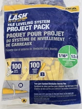 QEP Lash Tile Leveling System Pack (100 Clips + 100 Wedges) 1/16"