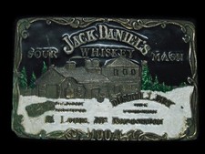 TJ07166 VINTAGE 1970s  JACK DANIEL'S WHISKEY  BOOZE ADVERTISEMENT BELT BUCKLE