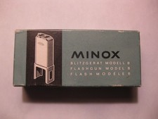 MINOX Camera Flashgun Model B w/Box Leather Case  Vintage AS IS FREE SHIPPING