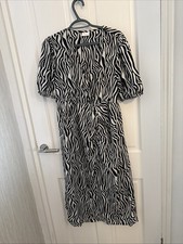 Mama-Lucius Black Animal Print Dress - Maternity Size L