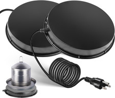2PACK Chicken Water Heater for Winter  110Watt Heated Poultry Waterer Base,With T