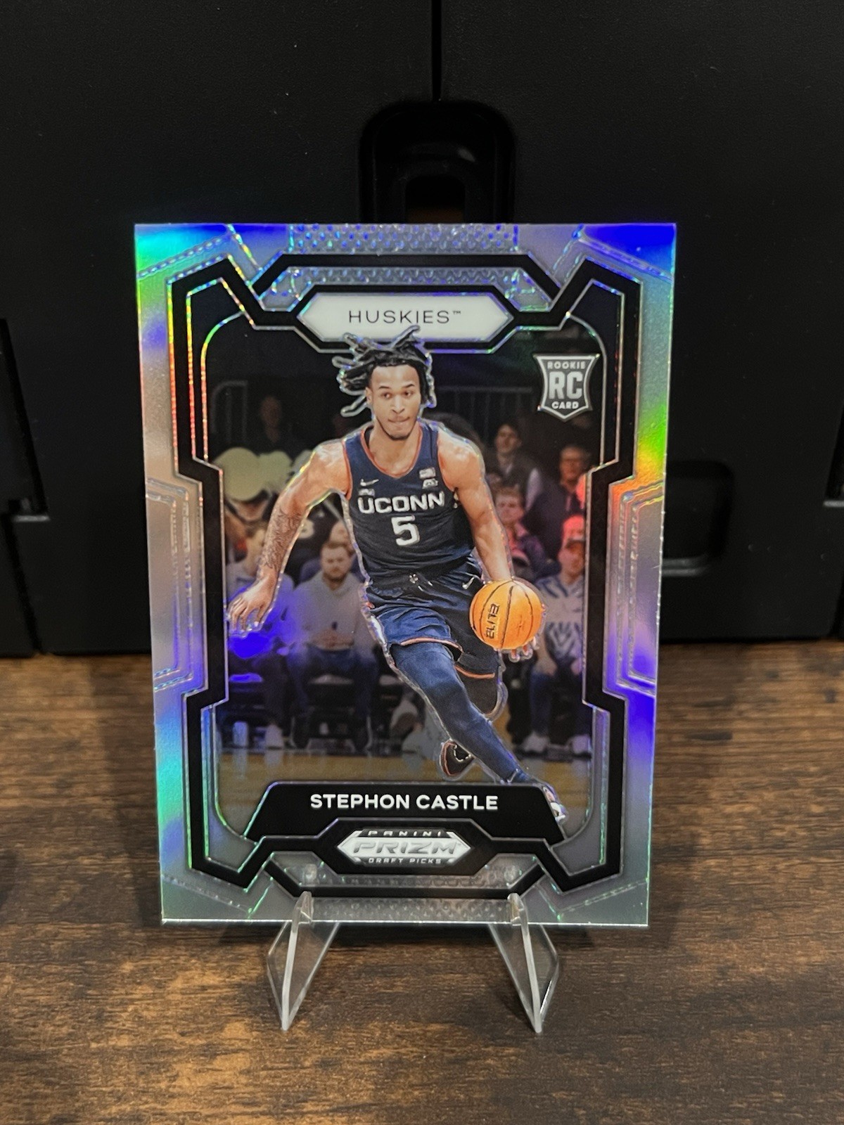 Panini 2024-25 Prizm Draft Rookie Stephon Castle #17 Silver UConn Basketball
