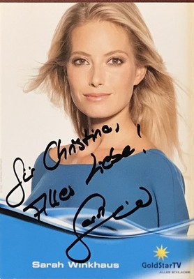 Sarah Valentina Winkhaus Fernsehmoderatorin autograph signed 4''x6'' photo