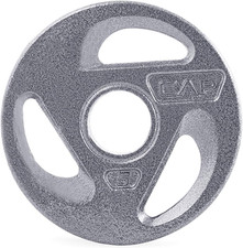 2-Inch Olympic Grip Weight Plates, Single, Gray, Various Sizes