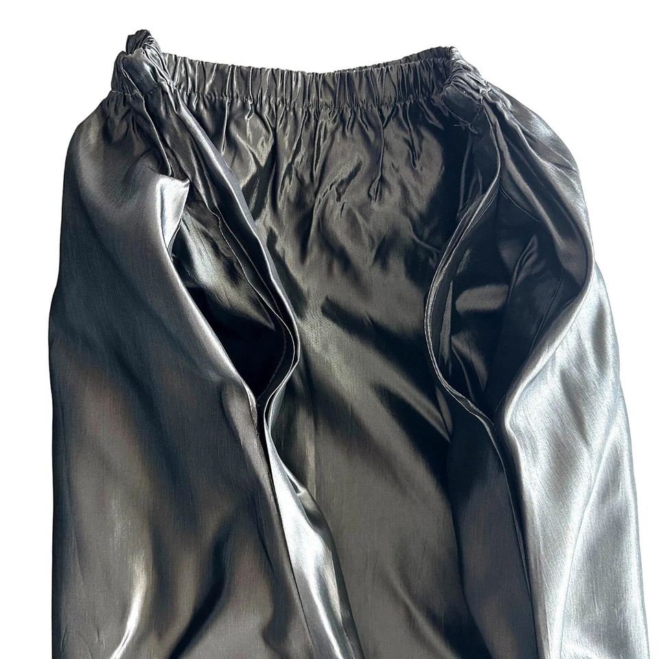 Jessica McClintock Gunne Sax 复古金属锡 A 字女巫长裙 M — 第 3/4 张图片