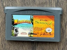 Madagascar Game / Shrek 2  Game Boy Advance Authentic