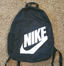 Nike Backpack black 18"x13" School gym Big Logo Spellout Swoosh