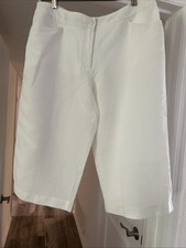 Eileen Fisher Medium Shorts Linen Viscose Perfect For Summertime White.