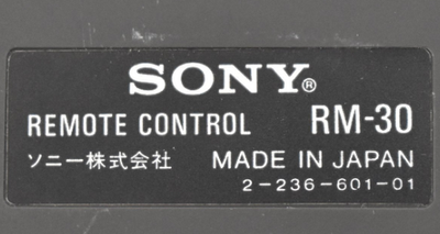 Sony RM-30 Télécommande / Remote Control (TC-765, TC-766, TC-K7B, TC