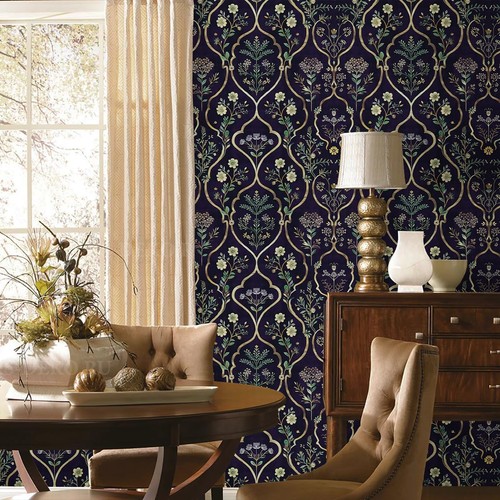 Jeweluck Vintage Floral Peel & Stick Wallpaper 15.7"x393.7" Boho Decor - Picture 7 of 10