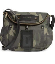 NEW Marc Jacobs Preppy Natasha Medium Nylon Crossbody Bag, Camo Multi