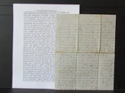 Confederate 1st Virginia Cav. clerk wife's letter at Fincastle about war deaths