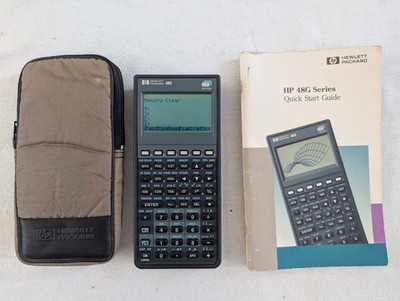 Hewlett Packard HP 48G Graphing Calculator With Case & Manual, Tested, No Cord