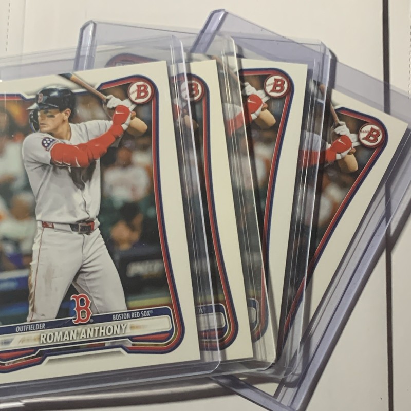 Topps Bowman 2025 Boston Red Sox 4-Card Lot Roman Anthony RC #18