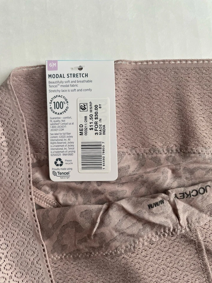 Nuevo con etiquetas Bikini Jockey para Mujer Panty Estampado Animal - Talla Mediana / 6 - ENVÍO GRATUITO Foto 4 de 4