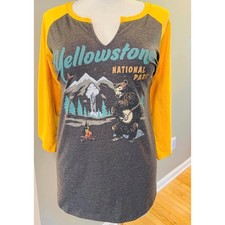 Torrid 3 3X 22/24 New Yellowstone National Park Raglan Graphic Tee T Shirt