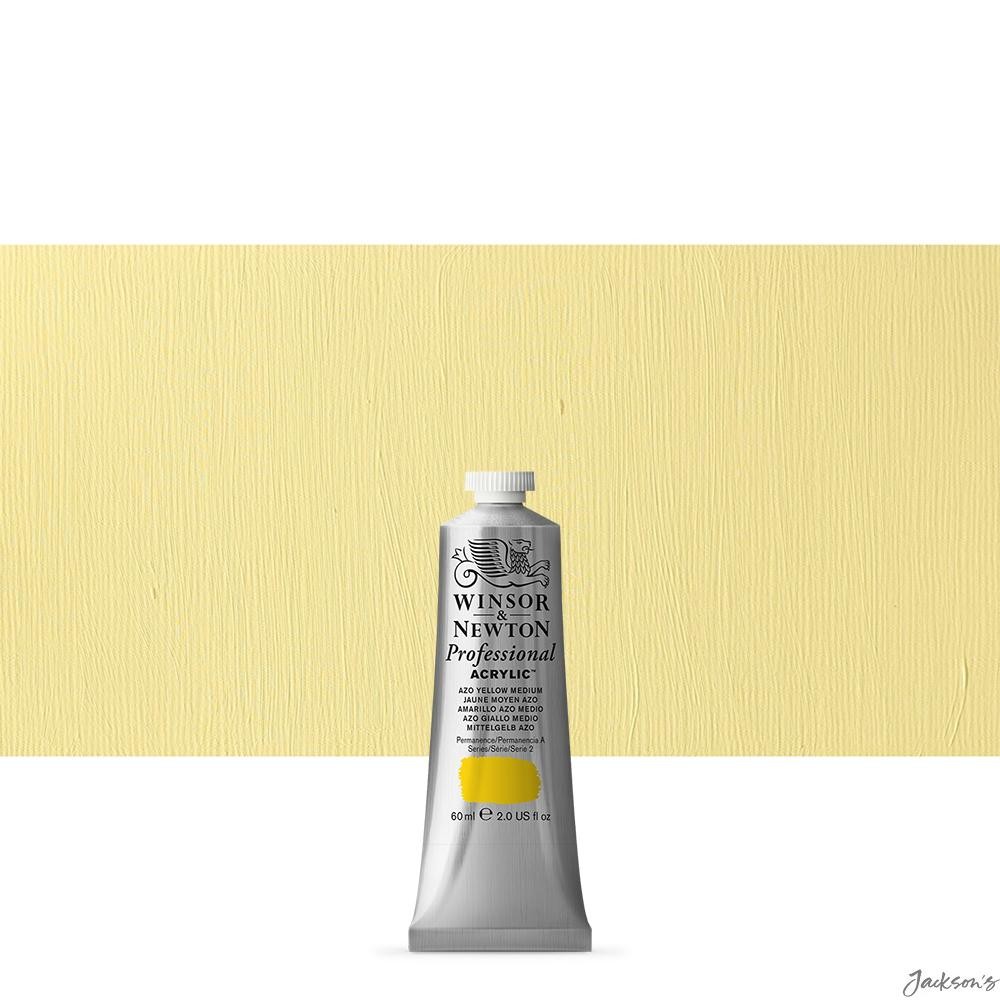 Winsor & Newton Professional Acrylic Paint 60ml Azo Yellow Medium Artist Colour