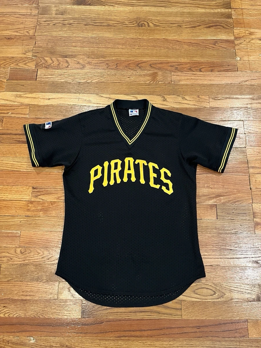 マジェスティック MLB 刺繍 パイレーツ ベースボールシャツ L 6892 Majestic Pittsburgh Pirates Red MLB Fan Apparel & Souvenirs for
