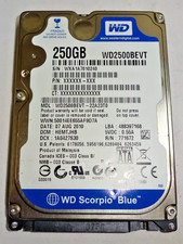 WESTERN DIGITAL *** WD2500BEVT*** 250 GB*** SATA HDD Notebook 2,5 Zoll #NFP1317