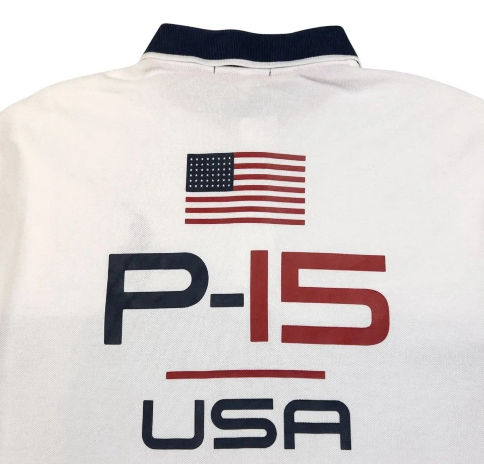 Polo Ralph Lauren Polo Hombre M Blanco Azul Abierto 65 Ajuste Personalizado. 100% Original Foto 2 de 3