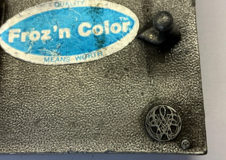 Hebilla de cinturón vintage rara Schlitz licor malta verde esmaltado color Froz’n en muy buena condición Foto 4 de 4