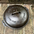New ListingVintage Cast Iron Griswold Dutch Oven No 9 with Tite Top Lid and Handle
