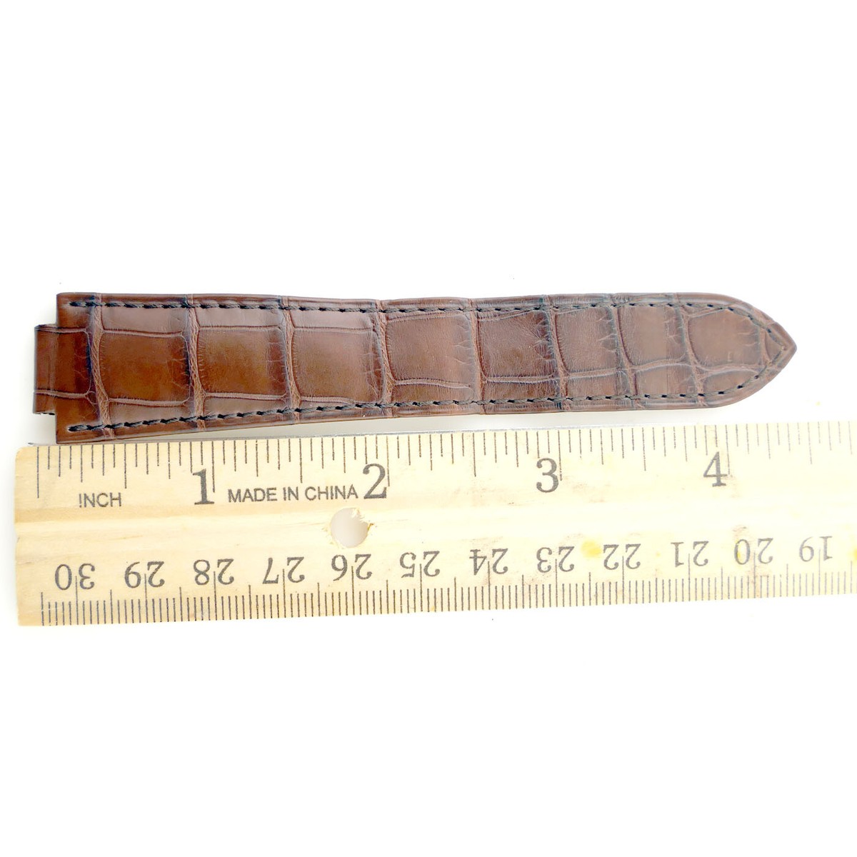 CARTIER KD2SJM52 BROWN ALLIGATOR 22/13 LEATHER MENS WATCH