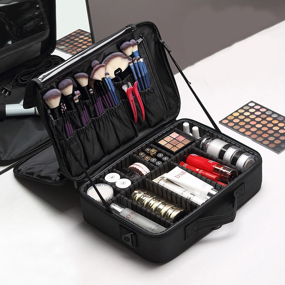 Professional Makeup Portable Cosmetic Case Storage Handle Organizer Travel |