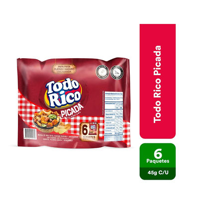 Todo Rico Colombian Snacks Multipack Variety Mix Chicharron Papa