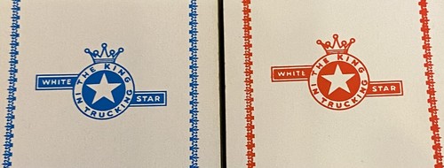 Tarjetas de juego vintage WHITE STAR King in Trucking publicidad TDC 2 barajas comodines - Imagen 2 de 3