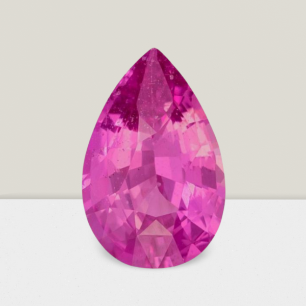 Pink Sapphire Pear Cut 1.31 Ct 8x6mm Flawless Loose Gemstone