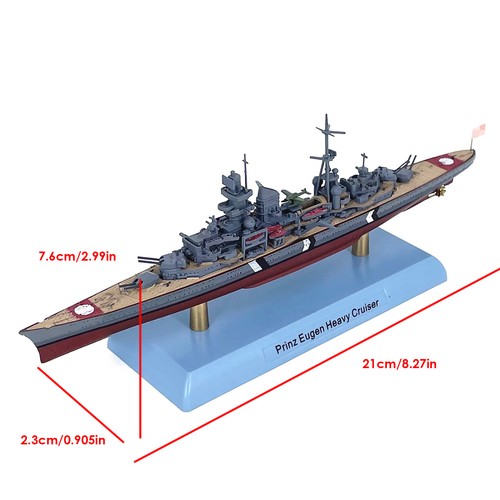 1/1000 Scale 21cm Diecast Alloy WWII Prinz Eugen Heavy Cruiser Model Toy Gift - Picture 21 of 21