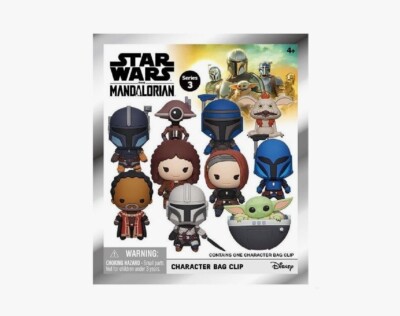 Star Wars The Mandalorian Series 3 3D Foam Bag Clip Keychain New