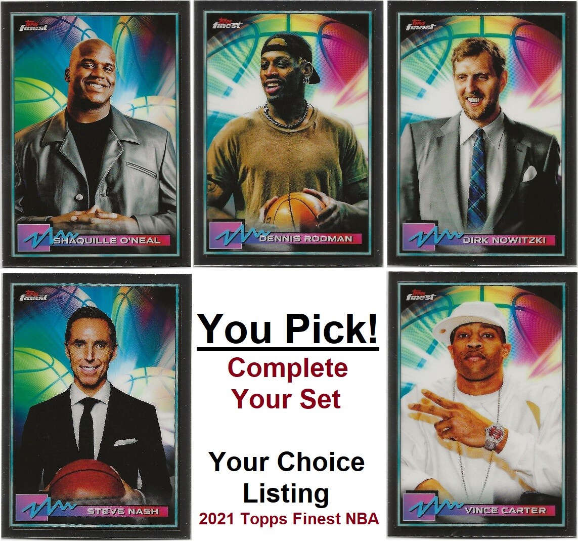 2021 Topps Finest NBA Basketball Base Card #1-62 ~ YOU PICK