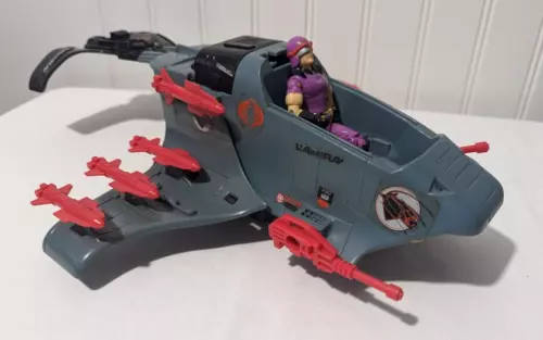 1987 G.I. Joe ARAH Hasbro Cobra Sea Ray Vehicle Near Complete & Figure With Gun