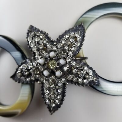 Vintage Y2K 90s Rhinestone Starfish Under the Sea Chain  display picture 2
