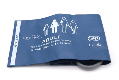 NIBP Cuff Reusable Adult Double Hose 25-35cm Blue - Same Day Shipping US Located