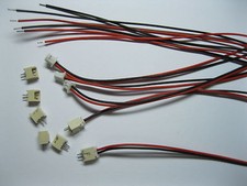 50 pcs 1.25mm Pitch 2 Pin Male  Female Connector with 28AWG 150mm Leads Cable