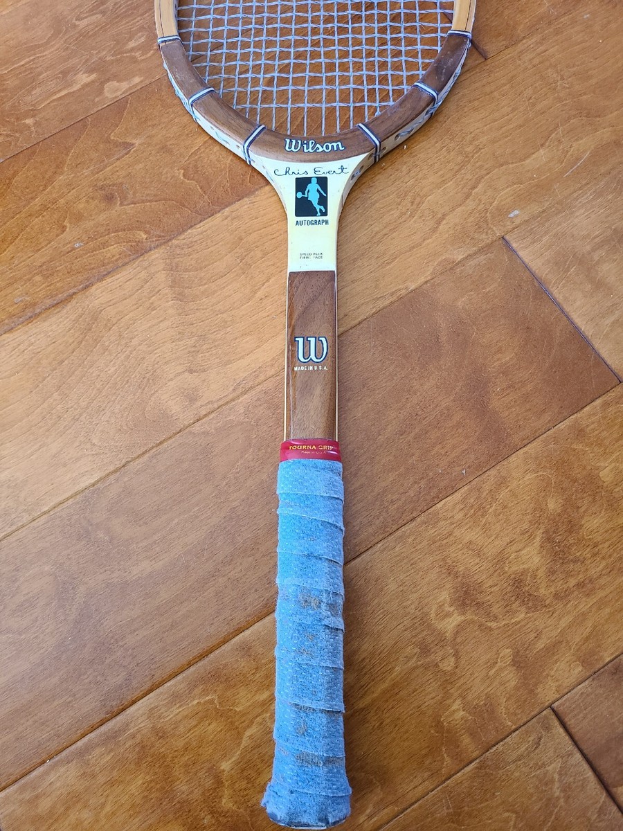 Vtg Chris Evert Autograph Wilson Wood Tennis Racket speed flex